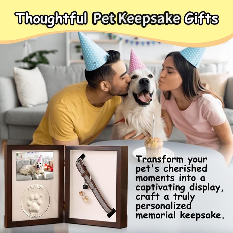 Pet Memorial Frame with Clay Paw Print Kit – Sympathy Gift