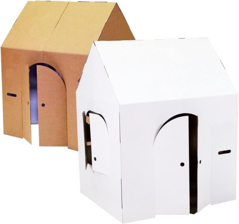 Indoor Craft Playhouse for Kids – Blank Cardboard Fort, 32