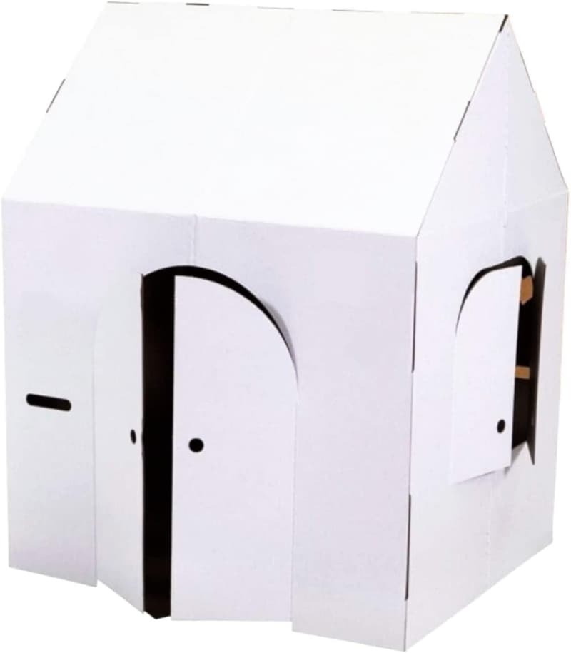 Indoor Craft Playhouse for Kids – Blank Cardboard Fort, 32
