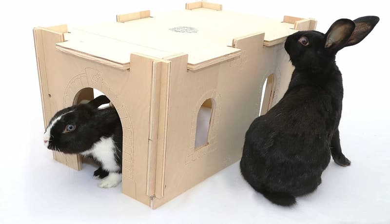 Small Animal Tunnel Hideout for Rabbits and Guinea Pigs