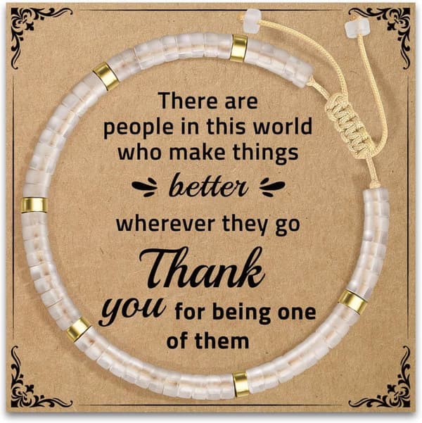 Teacher Appreciation Natural Stone Bracelet Gift for Women