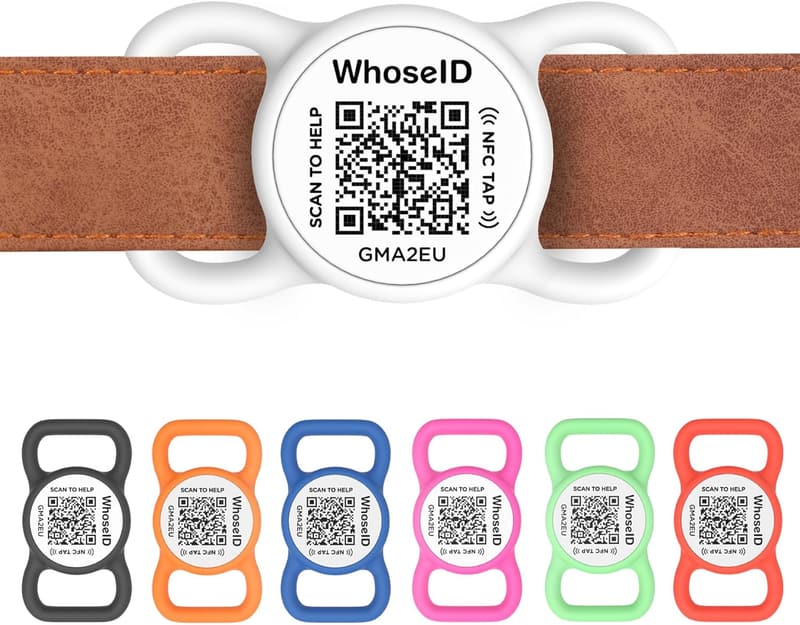 Personalized QR Code Dog Tag with NFC & Silicone Design