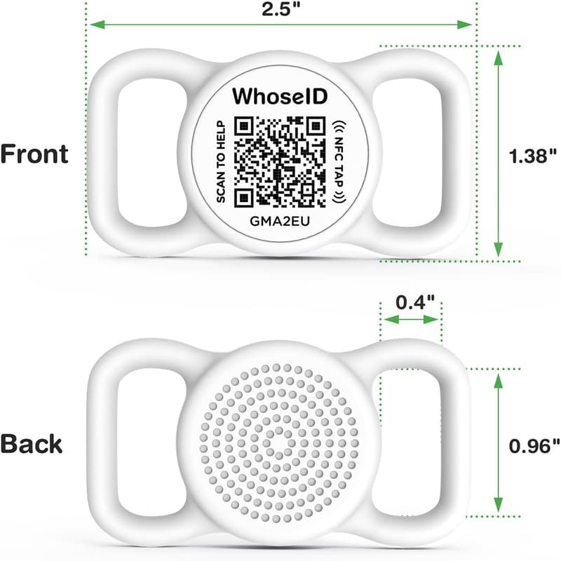 Personalized QR Code Dog Tag with NFC & Silicone Design