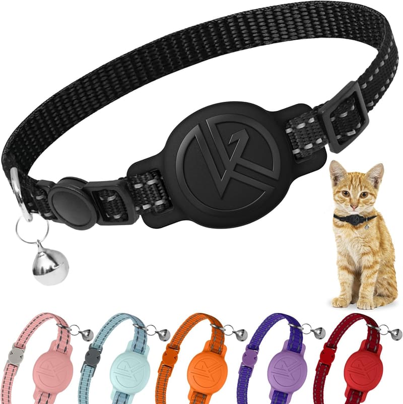 Reflective Breakaway Cat Collar with Bell and Tile Holder