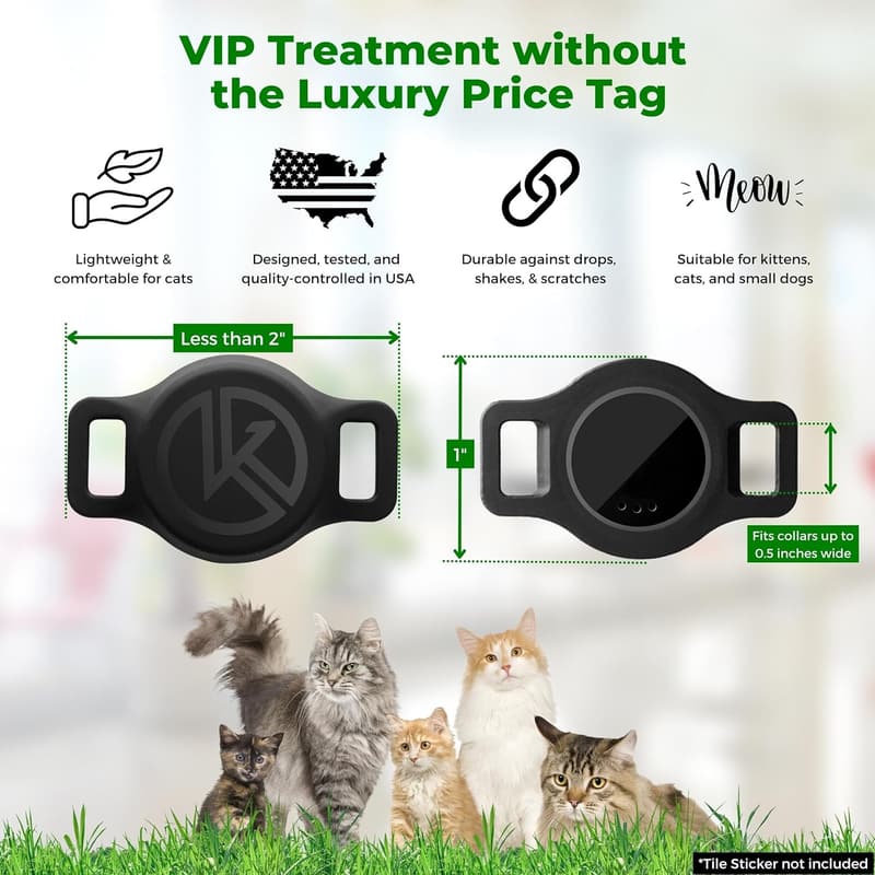 Reflective Breakaway Cat Collar with Bell and Tile Holder