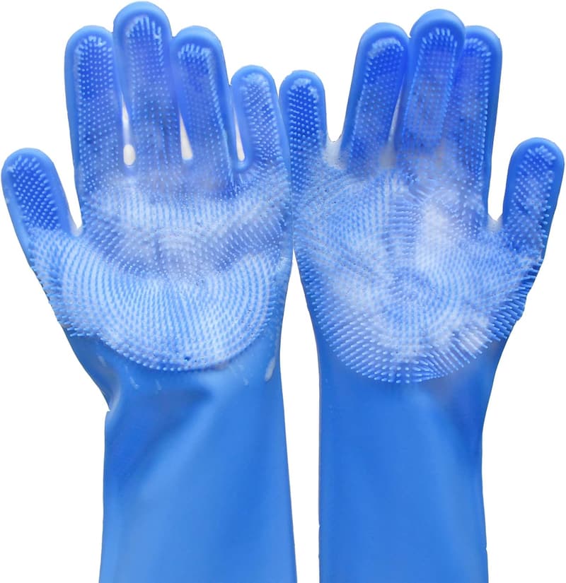 Pet Grooming Gloves for Dogs and Cats - Heat-Resistant Silicone