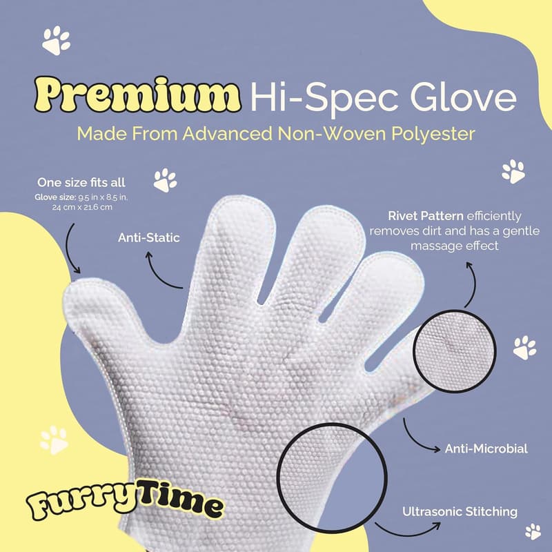 Hypoallergenic Pet Cleaning Wipes for Dogs & Cats - 30 Count