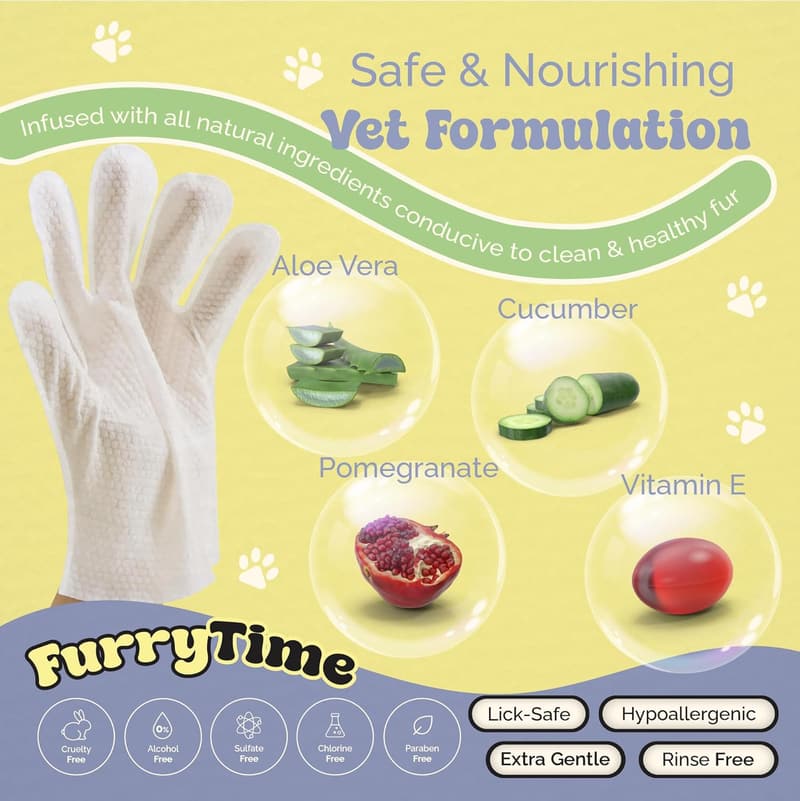Hypoallergenic Pet Cleaning Wipes for Dogs & Cats - 30 Count