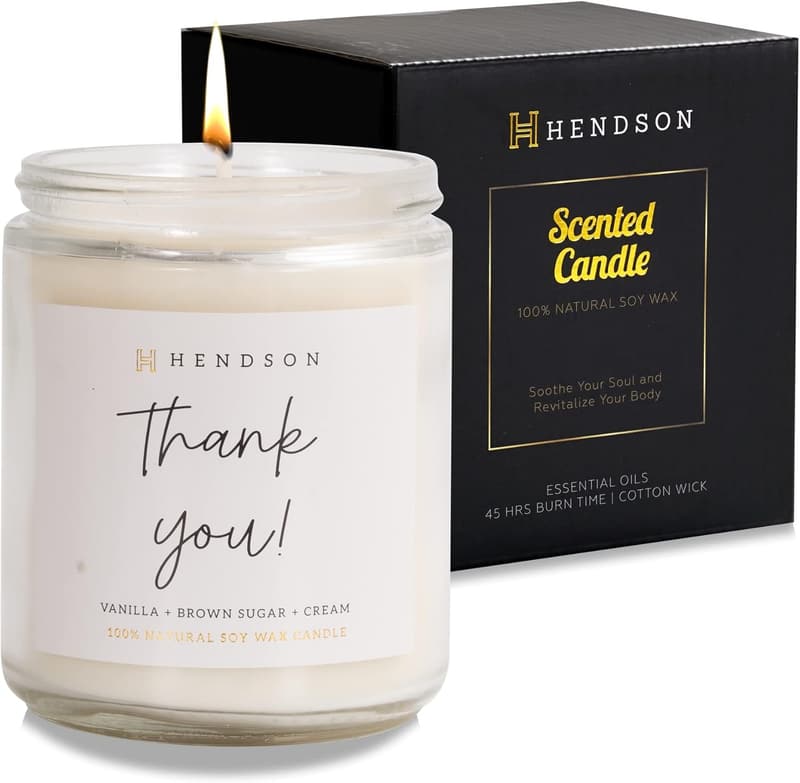 Thank You Candle Gift for Women - Inspirational Appreciation Candle