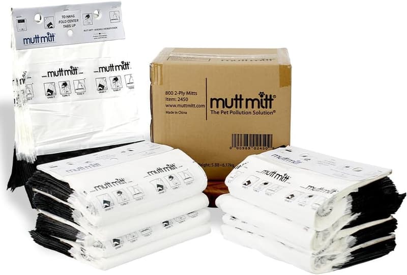 Mutt Mitt® Dog Waste Bags - 800 Count, 2-Ply, Thick Mitten