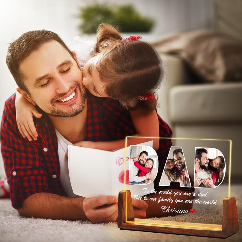 Customized Acrylic LED Plaque Night Light for Dad
