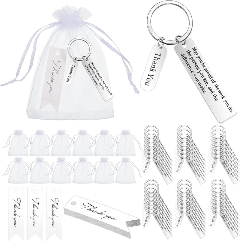 Employee Appreciation Keychains - 150 Pcs Thank You Gifts