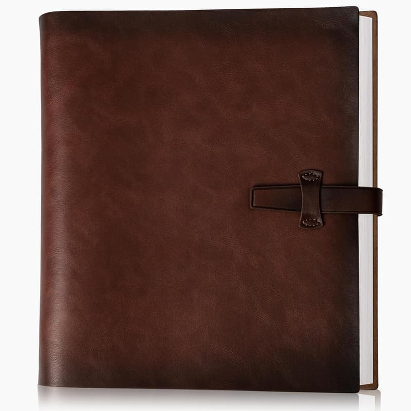 Genuine Leather Photo Album for 200 Photos with Writing Space