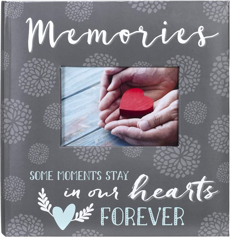 Gray 4x6 Photo Album with Memo Space for Memories