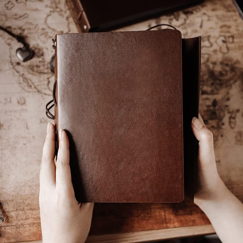 Leather Photo Album for 160 Photos with Writing Space