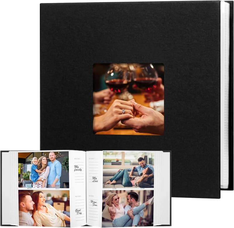 Leather Photo Album for 240 4x6 Photos with Writing Space