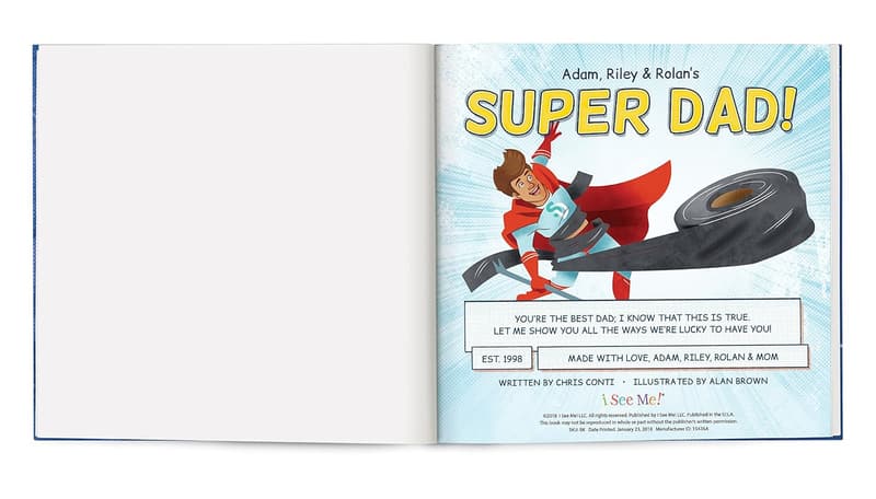 Personalized Storybook for Super Dads (Hardcover)