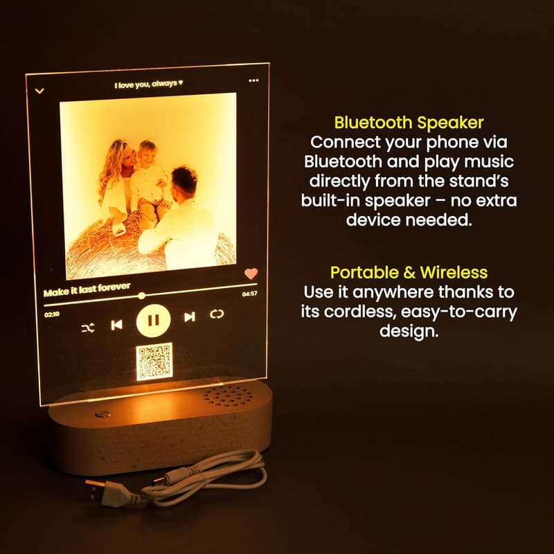 Custom Acrylic Spotify Plaque for Birthday or Anniversary