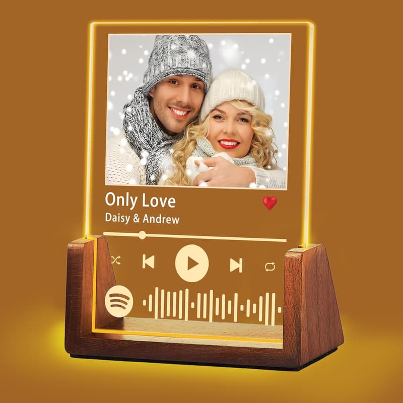 Customizable Spotify Plaque with Picture - Unique Anniversary Gift