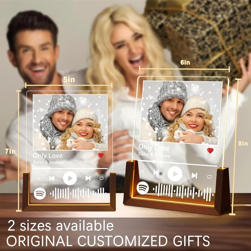 Customizable Spotify Plaque with Picture - Unique Anniversary Gift