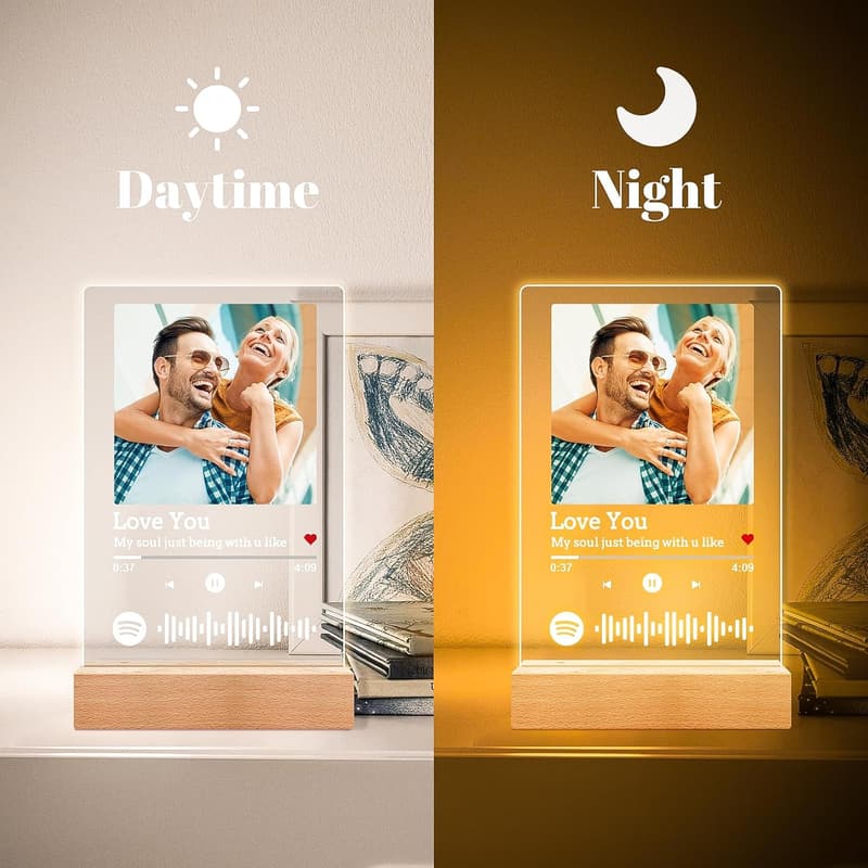 Personalized Acrylic Spotify Plaque for Couples' Anniversaries