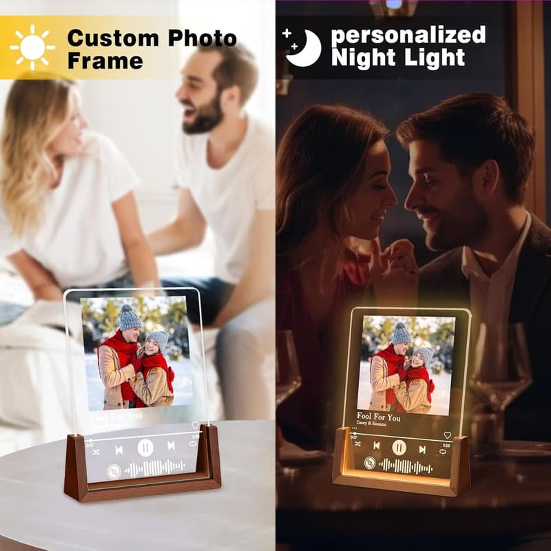 Personalized Spotify Plaque with Picture for Couples' Anniversary