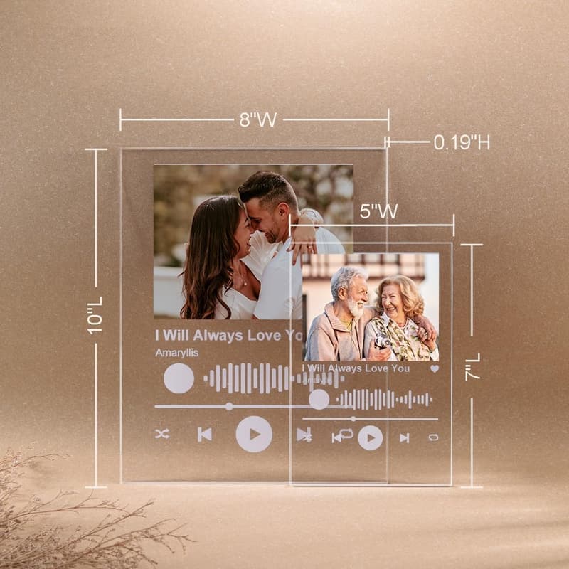 Personalized Acrylic Song Plaque for Couples