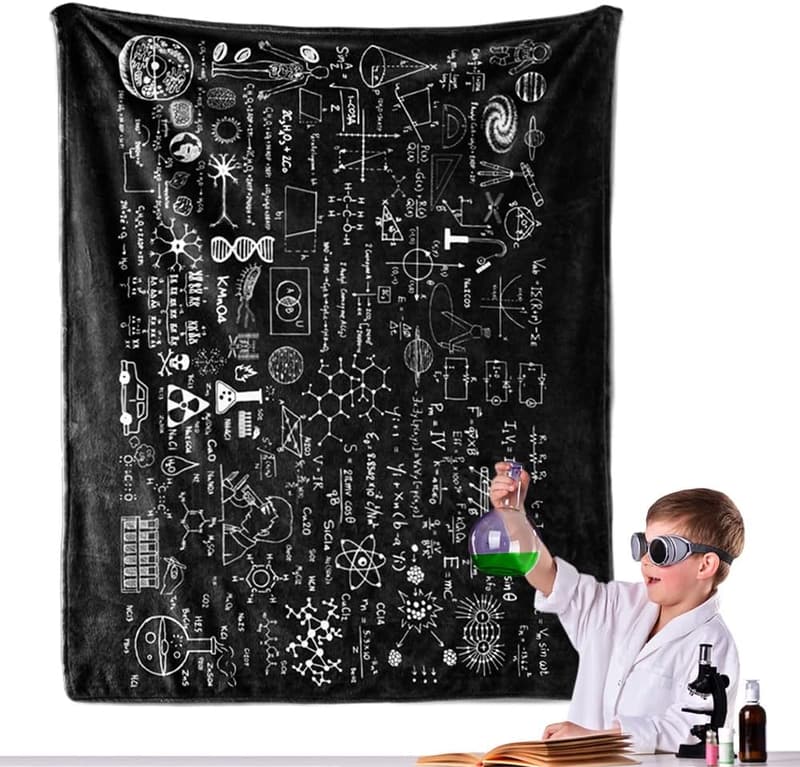 Math & Physics Equation Flannel Throw Blanket, 50