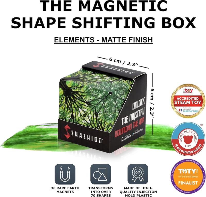 STEM Magnetic Fidget Cube - SHASHIBO Shape Shifter Toy