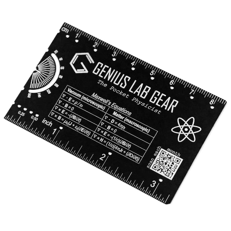 Pocket Physicist Metal Ruler Tool - Unique STEM Student Gift