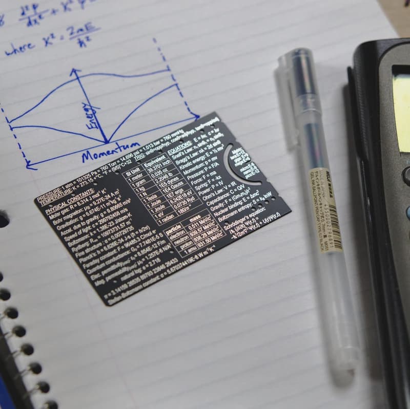 Pocket Physicist Metal Ruler Tool - Unique STEM Student Gift