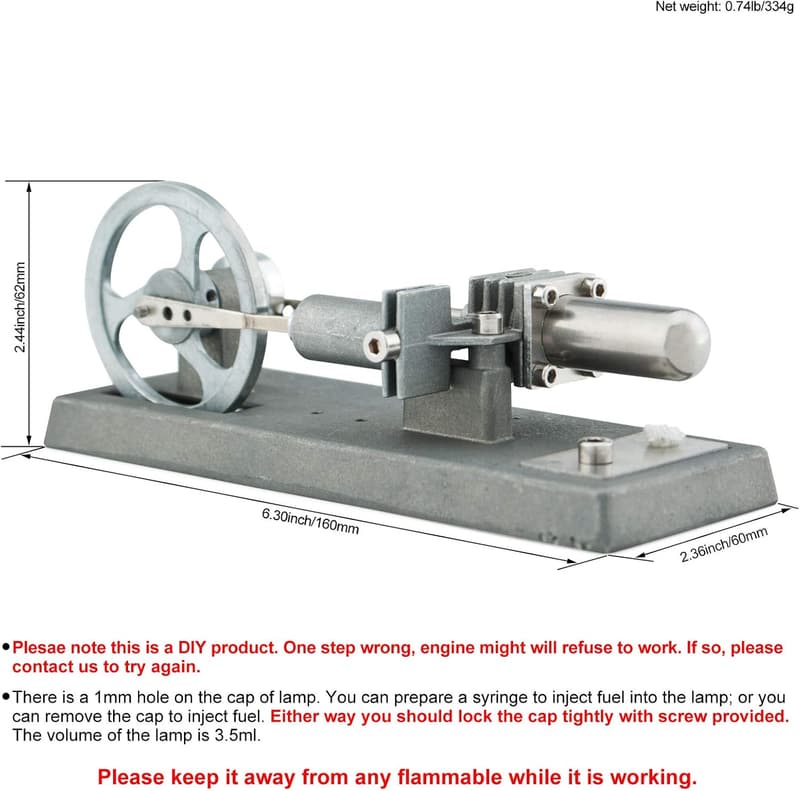 Stirling Engine Assembly Kit - Build Your Own in 30 Minutes