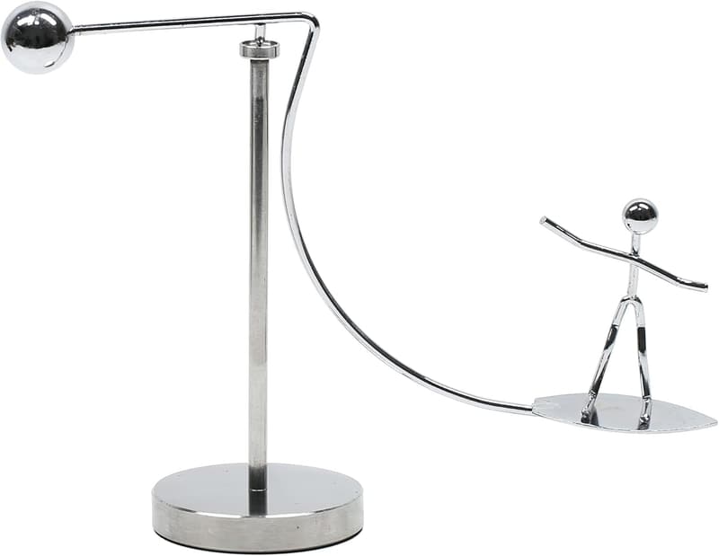Kinetic Steel Balance Tumbler Toy for Home or Office