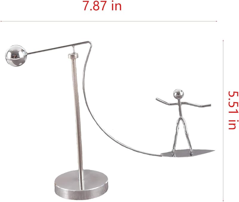 Kinetic Steel Balance Tumbler Toy for Home or Office