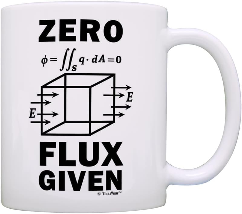 Funny Science Mug for Teachers - 11oz Ceramic, Gauss Law Design