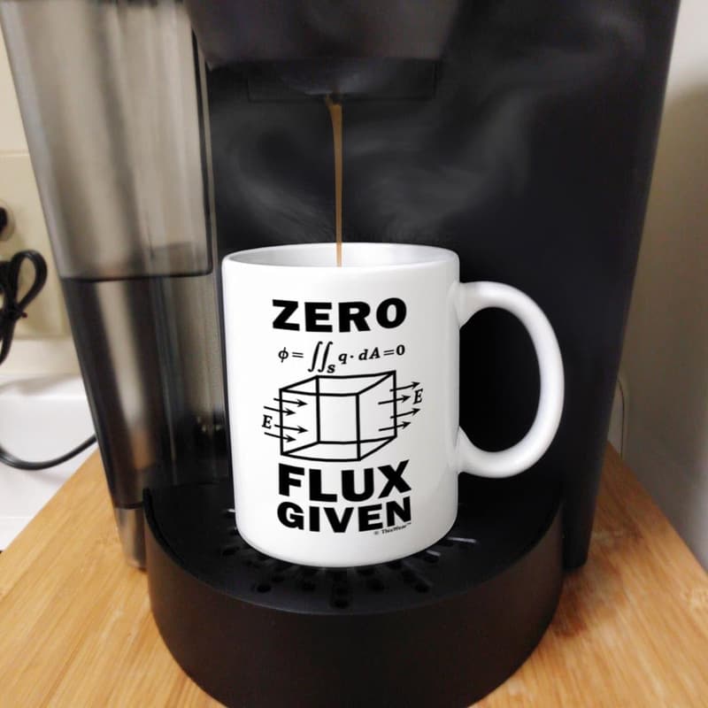Funny Science Mug for Teachers - 11oz Ceramic, Gauss Law Design