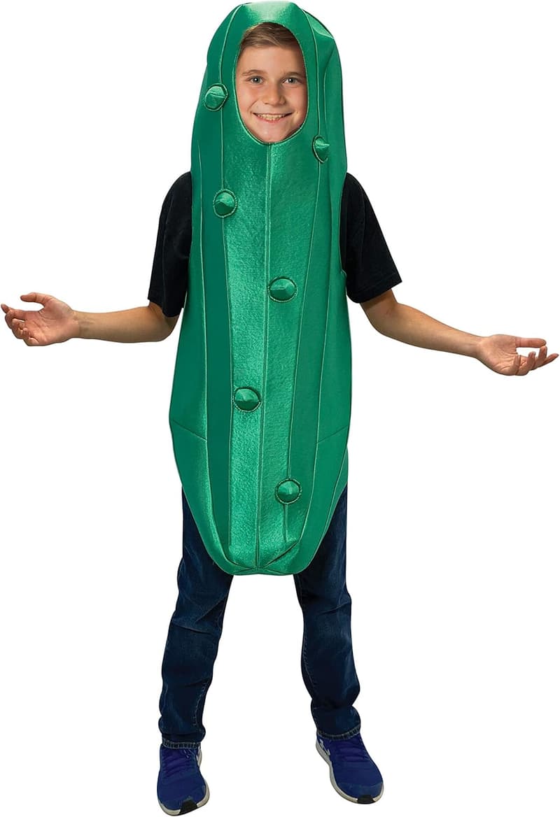 Child's Green Pickle Halloween Costume, Size 7-10