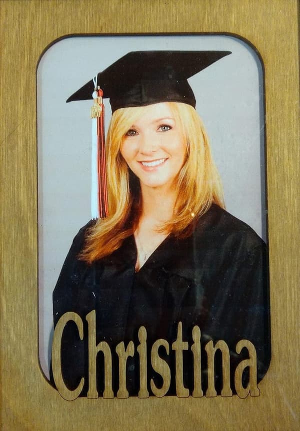 Personalized Laser Cut Name Photo Frame Mat for 5x7
