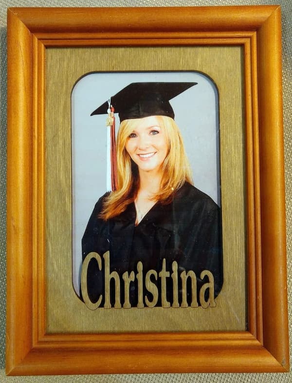 Personalized Laser Cut Name Photo Frame Mat for 5x7