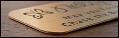 Custom Engraved Brass Name Plate for Indoor Frames - 3.5