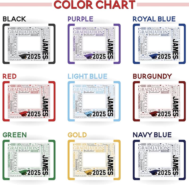 Personalized Graduation Frame with Name - Class of 2025