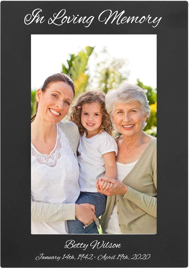 Personalized Memorial Photo Frame with Custom Engraving
