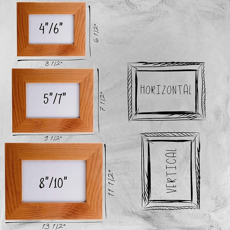 Engraved Brown Wedding Picture Frame, 5x7