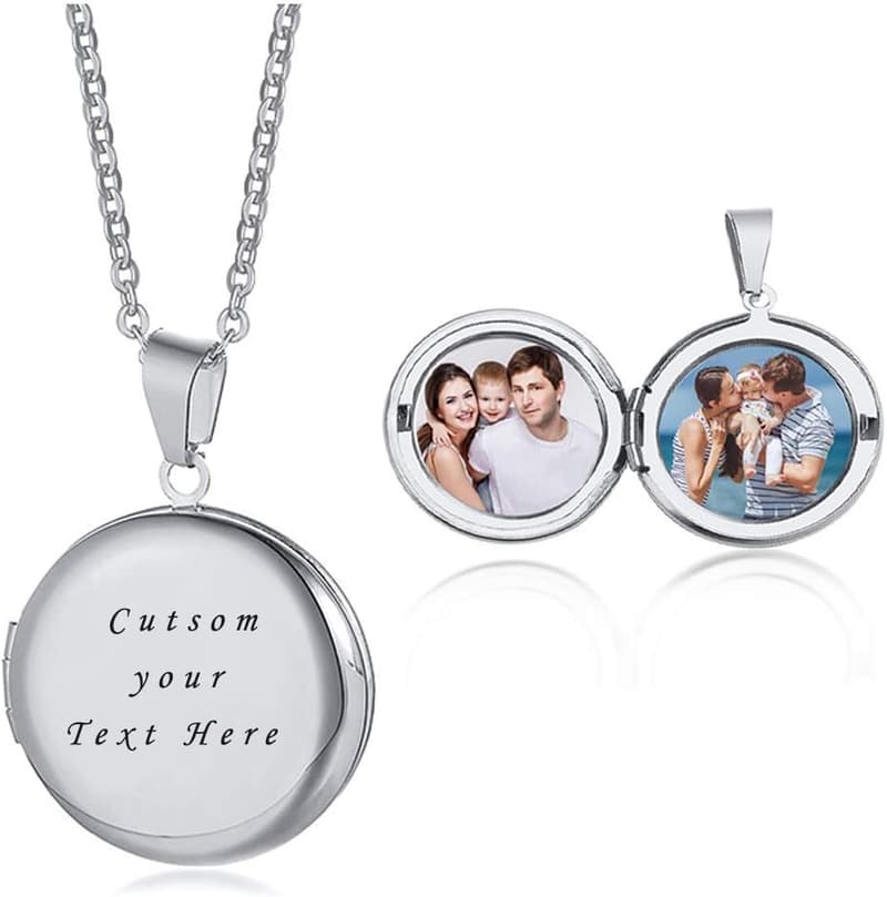 Personalized Locket Necklace for Women - Gifts for Mom & Daughter