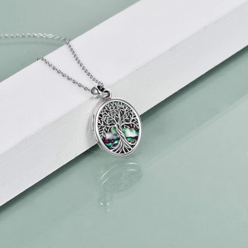 Sterling Silver Tree of Life Locket Necklace for Women