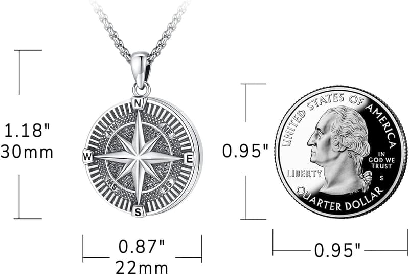 14K Gold & 925 Silver Picture Locket Necklace for Couples