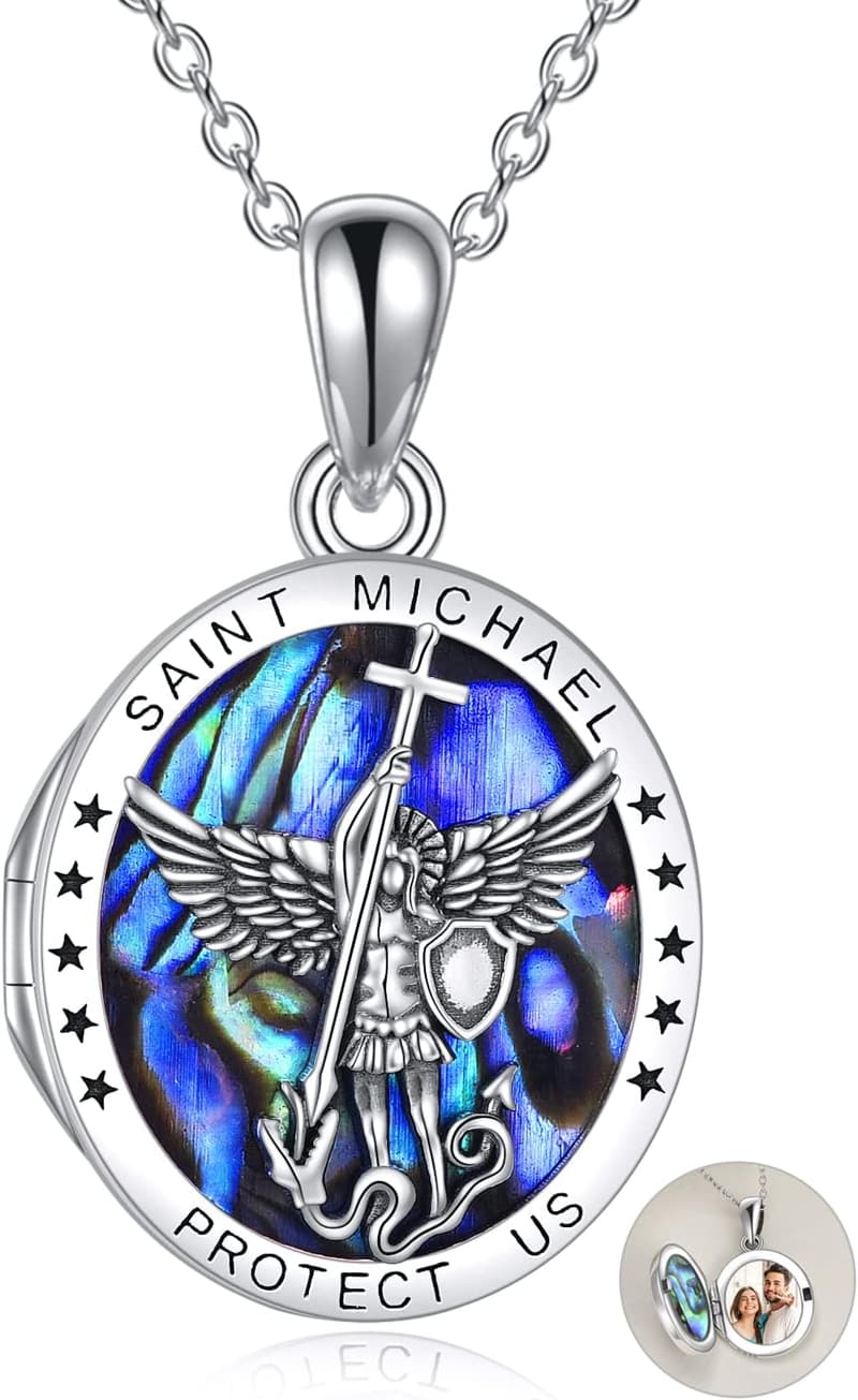 St. Michael Archangel Medal Necklace for Men and Women