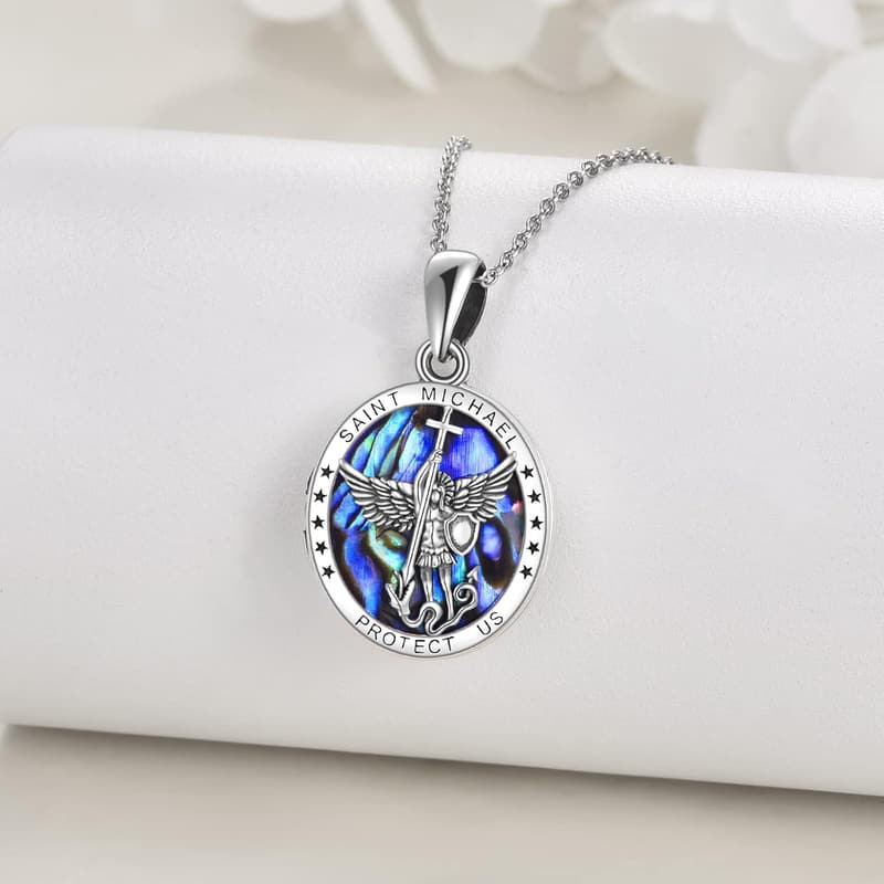 St. Michael Archangel Medal Necklace for Men and Women