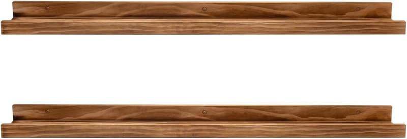 Rustic Wood Floating Shelves for Nursery - Set of 2, 36 Inches