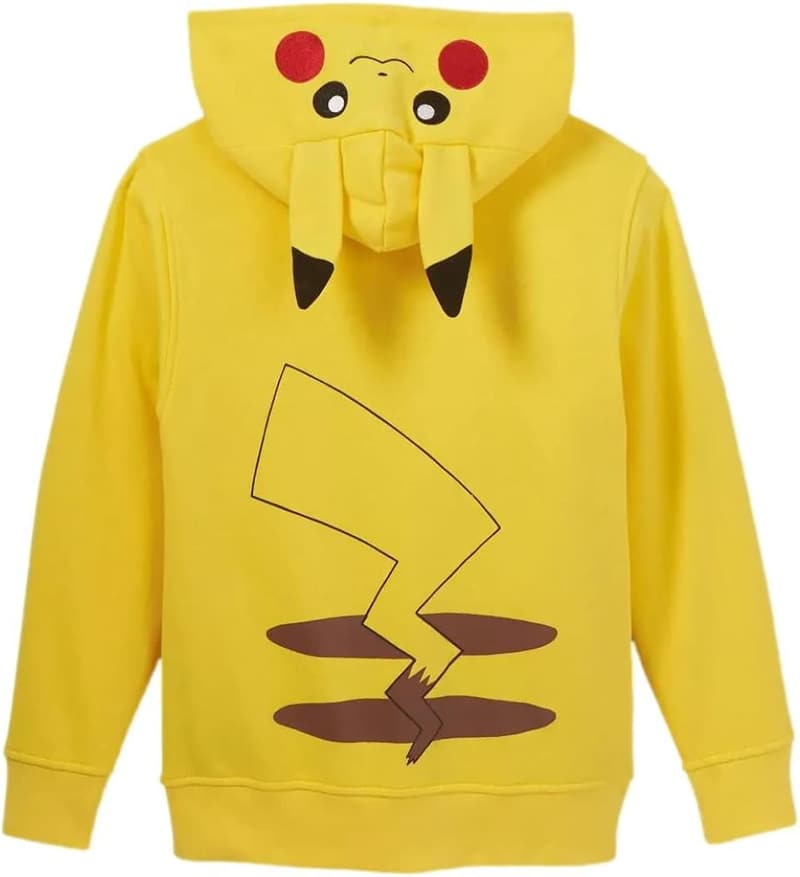 Boys' Pikachu Costume Hoodie, Long Sleeve Sweatshirt